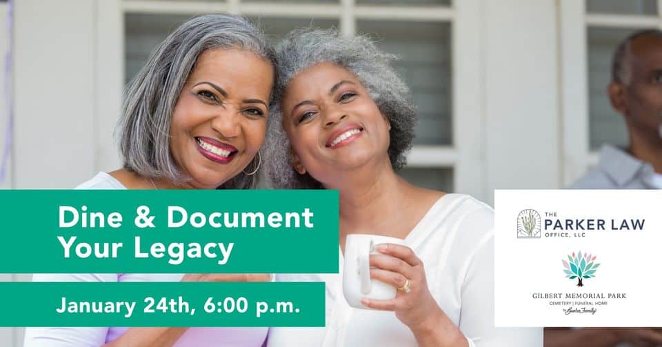 Dine and Document Your Legacy Presentation and Dinner